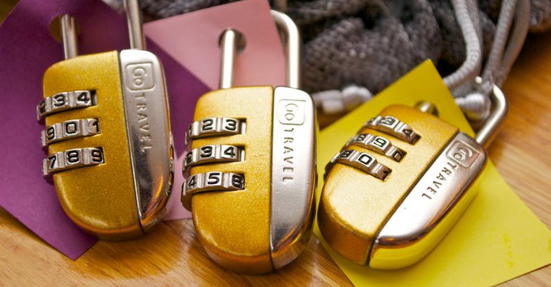 Locks - Three Gold-and-silver Combination Padlocks